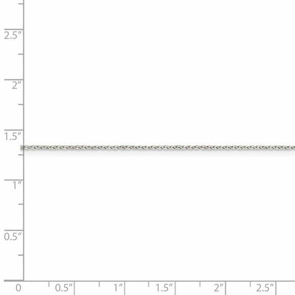 1.1mm Sterling Silver Flat Cable Chain Necklace, 16 Inch - Picture 5 of 8